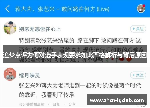 追梦点评为何对选手表现要求如此严格解析与背后原因