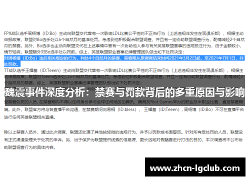 魏震事件深度分析：禁赛与罚款背后的多重原因与影响