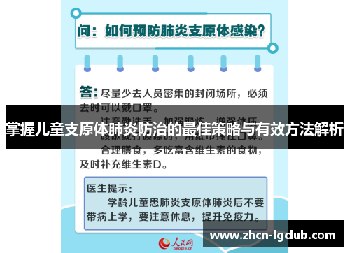 掌握儿童支原体肺炎防治的最佳策略与有效方法解析