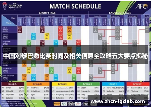 中国对黎巴嫩比赛时间及相关信息全攻略五大要点揭秘