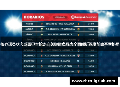 核心球员状态成西甲本轮走向关键胜负悬念全面解析深度前瞻赛季格局 核心球员状态成西甲本轮走向关键胜负悬念全面解析深度前瞻赛季格局